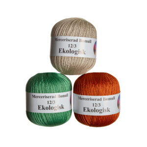 12/3 Ekologisk merceriserad bomull nystan