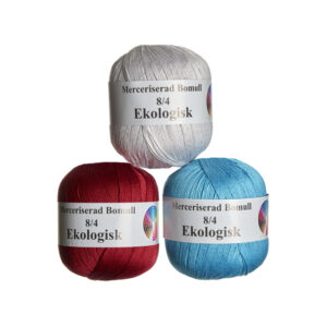 8/4 Ekologisk merceriserad bomull nystan