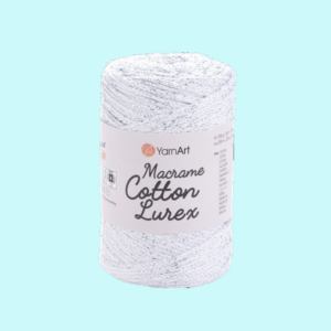 Macrame cotton lurex